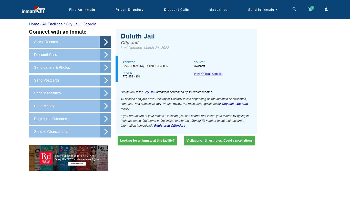 Duluth Jail | Inmate Locator